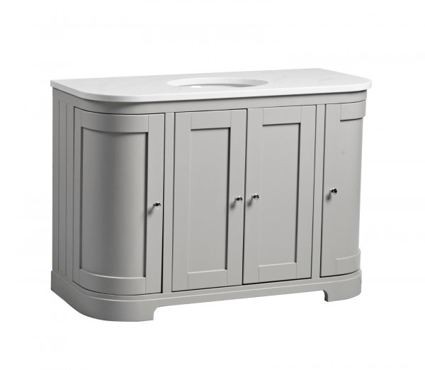 Tavistock Lansdown Pebble Grey 1200mm Curved Underslung Unit & 1 Oval Basin