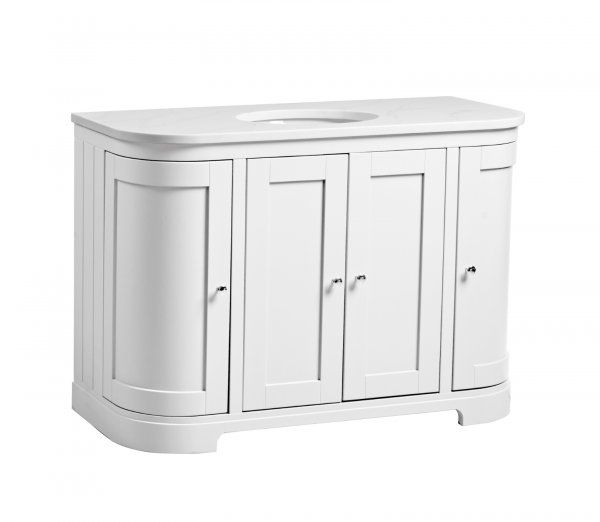 Tavistock Lansdown Linen White 1200mm Curved Underslung Unit & 1 Oval Basin