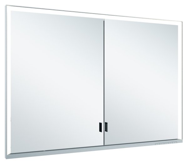 Keuco Royal Lumos 1050 x 735 x 130mm Recessed Mirror Cabinet - Anodised Silver