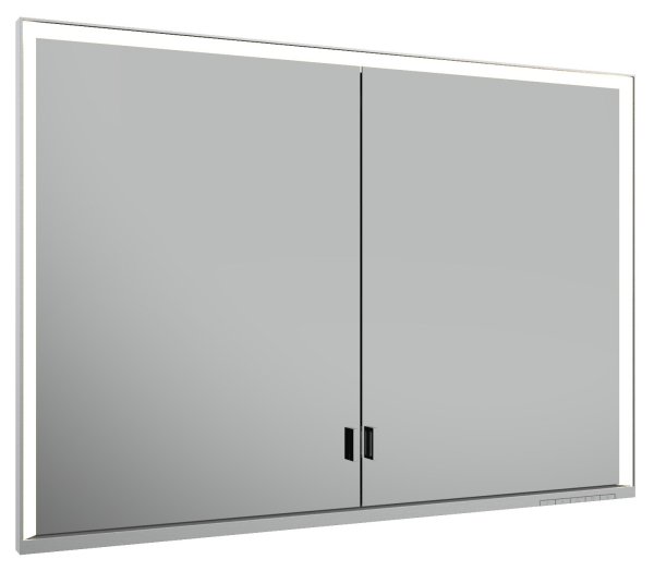 Keuco Royal Lumos 1050 x 735 x 165mm Recessed Mirror Cabinet - Anodised Silver