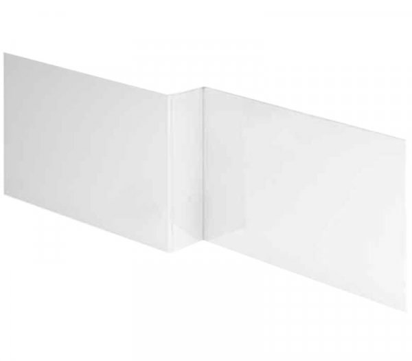 Essential Vermont L Shaped Front Bath Panel 1700mm, White
