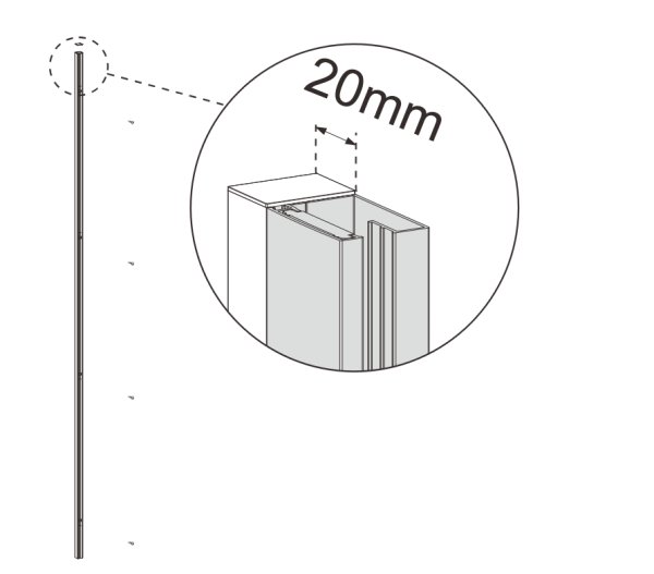 Coram Optima 6 Extension Profile (pack of 1 x 20mm adjustment) - Chrome