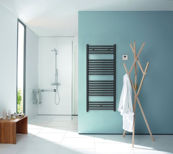 Zehnder Klaro Towel Rail 1148 x 500mm - Matt Black