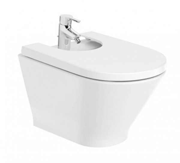 Roca The Gap Round Wall Hung Bidet with Hidden Fixings