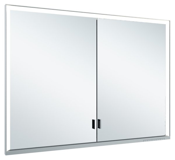 Keuco Royal Lumos 1000 x 735 x 130mm Recessed Mirror Cabinet - Anodised Silver