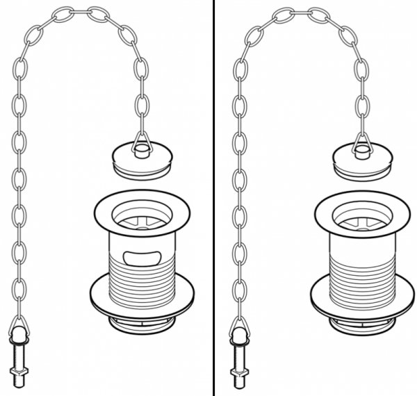 Perrin & Rowe Plug & Chain Basin Waste