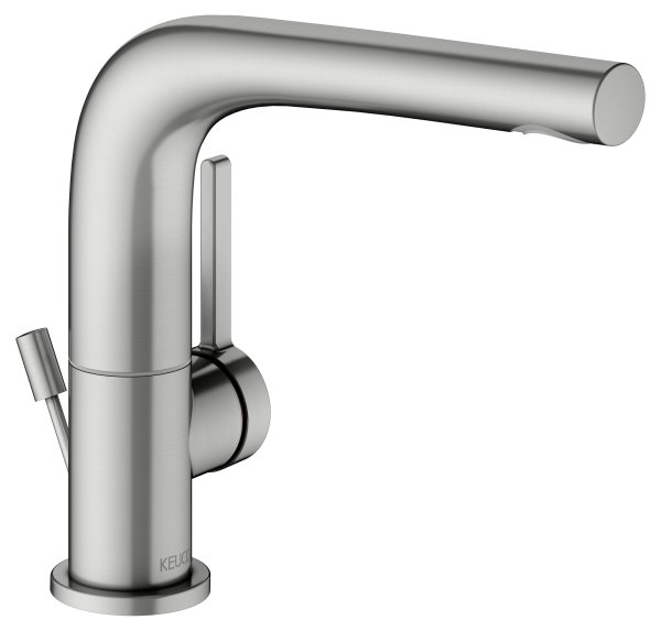 Keuco Edition 400 Single Lever Basin Mixer 150 with Pop-Up Waste Movable - Stainless Steel