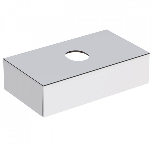 Geberit VariForm 900mm One Drawer White Vanity Unit for Lay-On Basin