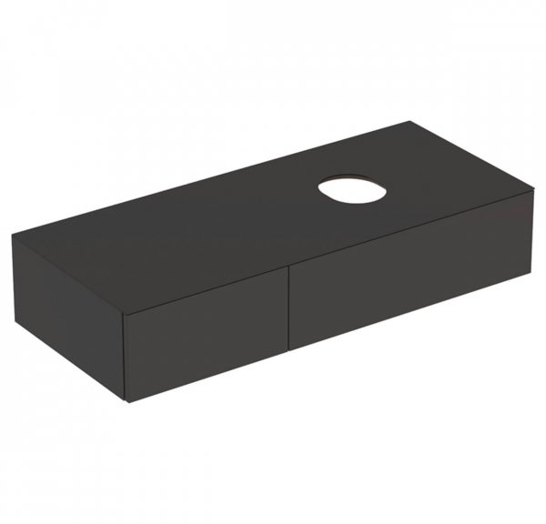 Geberit VariForm 1200mm Two Drawer Lava Vanity Unit for Lay-On Basin