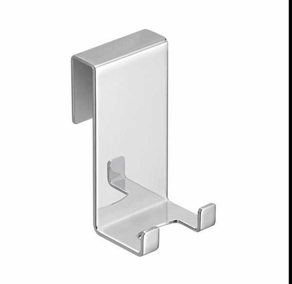 Origins Living Double Robe Hook Over Glass - Chrome