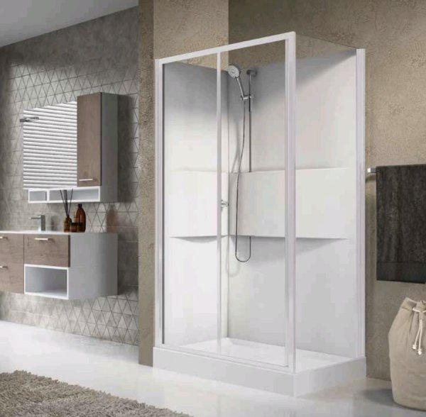 Novellini Media 2.0 2P 1200 x 800mm Sliding Shower Cubicle