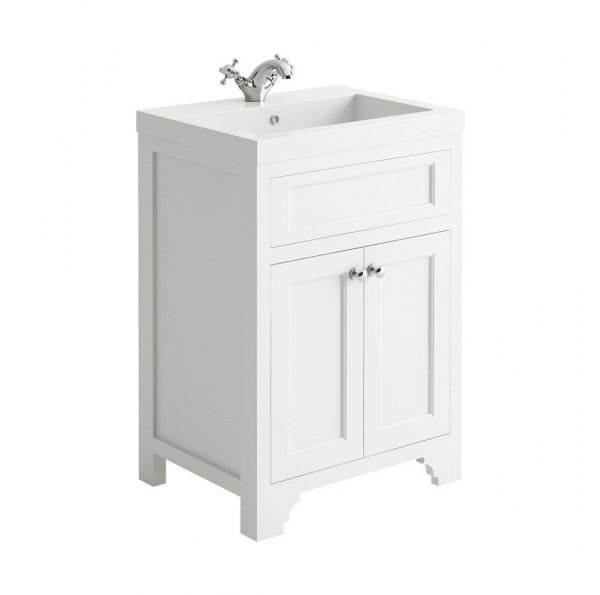 Harrogate Ripley Arctic White 600mm Vanity Unit with Basin