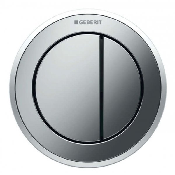 Geberit Type 10 Matt Chrome/Gloss Chrome Dual Flush Button For 12 and 15cm Concealed Cistern