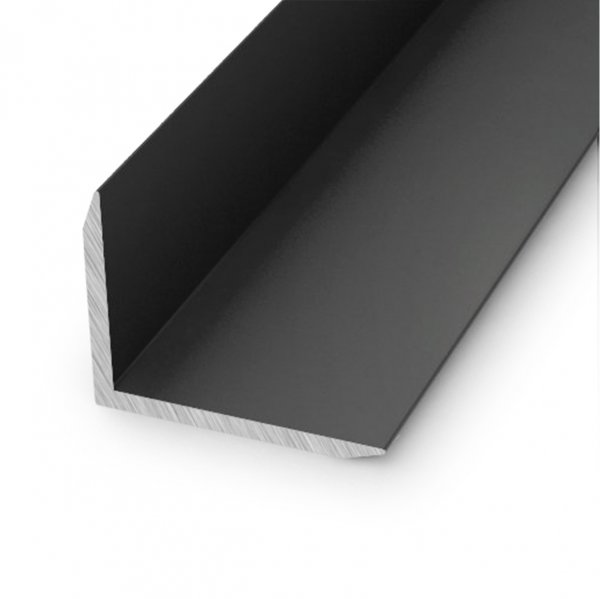 Zest Aluminium External Corner 600mm x 12mm x 14mm For Use with 5mm Panels - Black