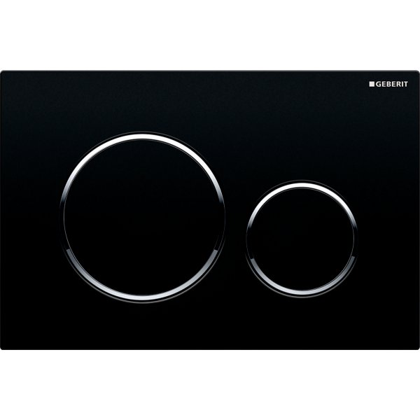 Geberit Sigma 20 Gloss Black/Gloss Chrome/Gloss Black Dual Flush Plate