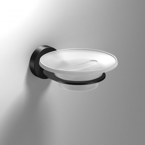 Origins Living Tecno Project Glass Soap Dish - Black
