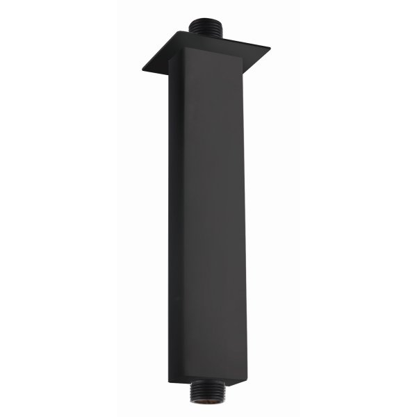 RAK 250mm Black Rectangular Brass Ceiling Arm