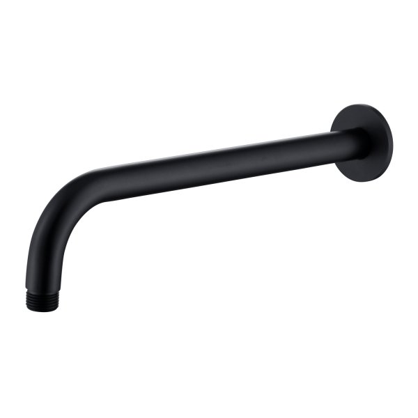 RAK 300mm Black Round Wall Mounted Shower Arm