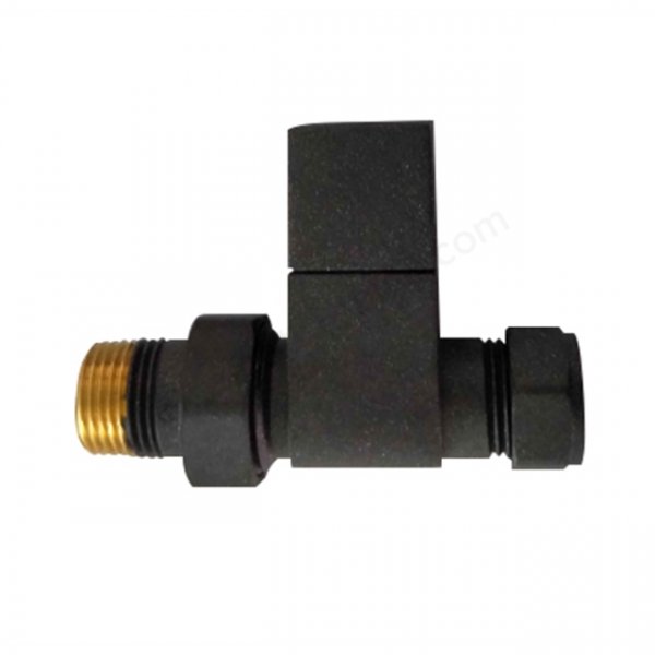 Essential 15mm Anthracite Square Straight Valve (Pair)