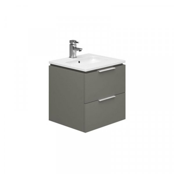 Essential Dakota 500mm Unit with Basin & 2 Drawers, Onyx Grey