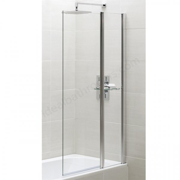 Spring 900mm Square Bath screen with Fixed Panel