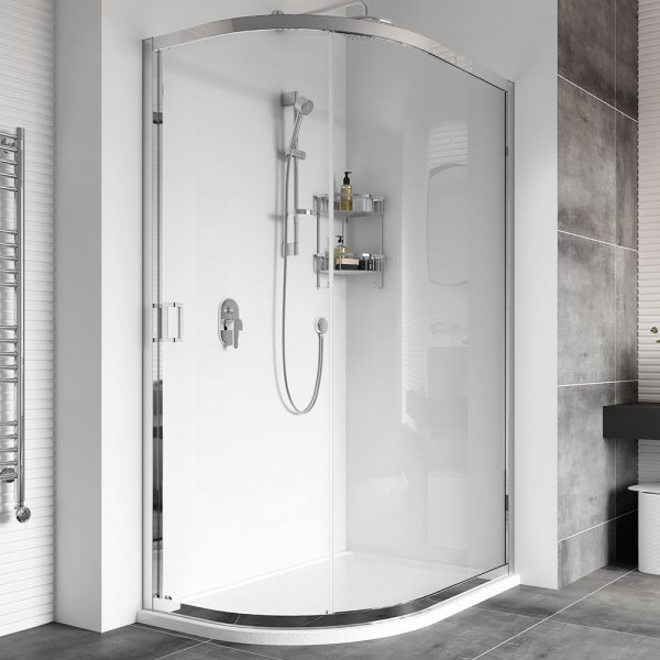 Roman Showers Haven Offset Single Door Quadrant Shower Enclosure - 800mm X 1000mm