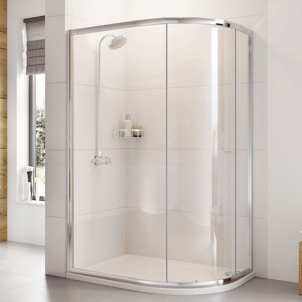 Roman Showers Haven One Door Offset Quadrant Shower Enclosure - 1200mm X 800mm