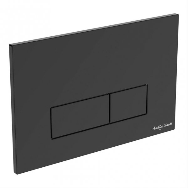 Armitage Shanks Oleas P2 Pneumatic Dual Flushplate - Black