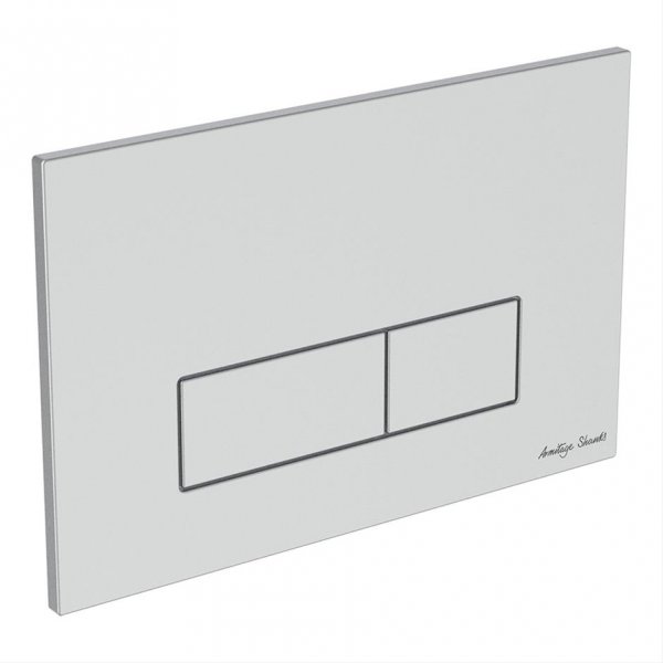 Armitage Shanks Oleas P2 Pneumatic Dual Flushplate - Brushed Chrome