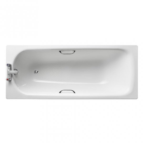 Armitage shanks Sandringham 21 Single Ended Steel Bath with Grips 1700mm x 700mm - White