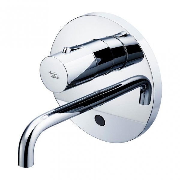 Armitage Shanks Sensorflow Wave Thermostatic Basin Mixer Tap with 150mm Spout & Temperature Control - Chrome