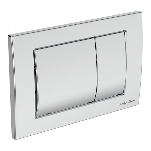 Armitage Shanks Septa Pro M1 Mechanical Metal Dual Flushplate - Chrome
