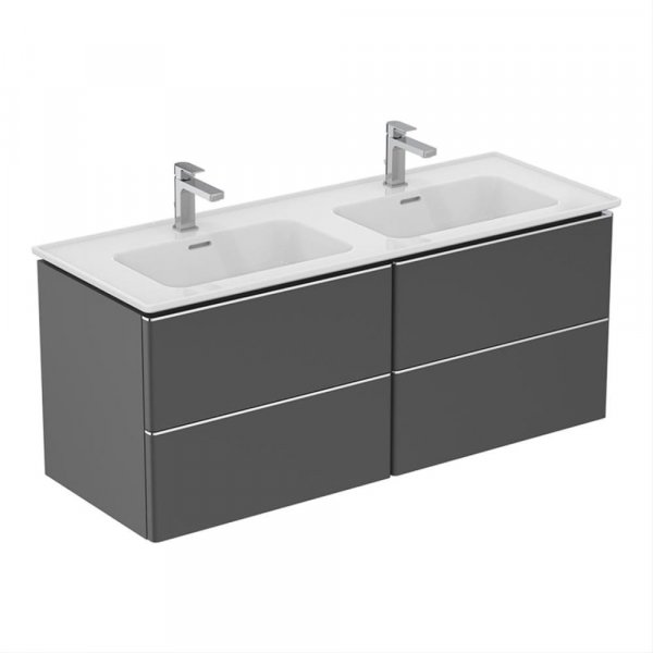 Ideal Standard Strada II 1200mm 4 Drawer Wall Hung Matt Anthracite Vanity Unit