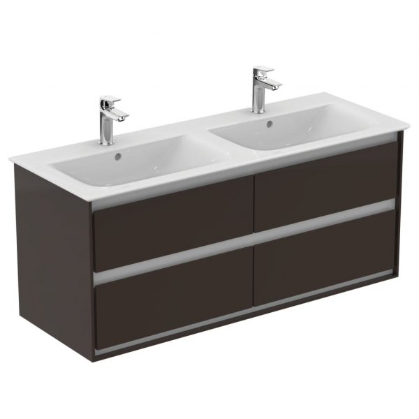 Ideal Standard Connect Air 1200mm Vanity Unit (Matt Dark Brown with Matt White Interior)