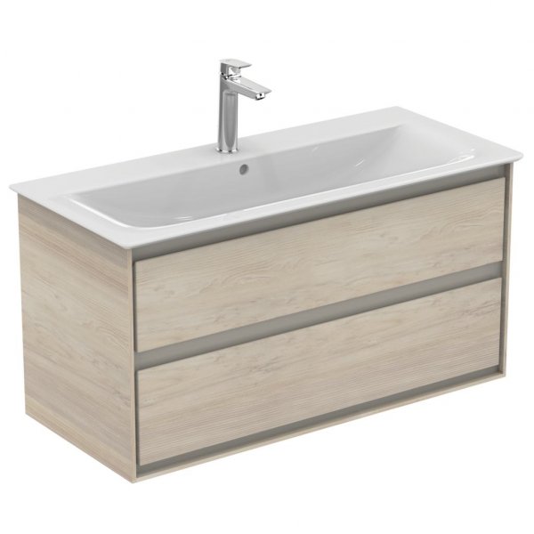 Ideal Standard Connect Air 1000mm Vanity Unit (Light Brown Wood with Matt Light Brown Interior)