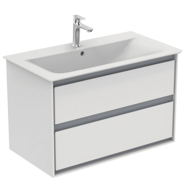 Ideal Standard Connect Air 800mm Vanity Unit (Gloss White with Matt Grey Interior)