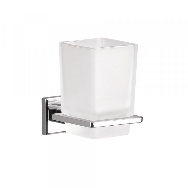 Origins Living Colorado Glass Tumbler Holder - Chrome/Glass