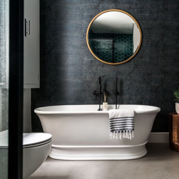 BC Designs Traditional Silk Matt White Bampton Bath