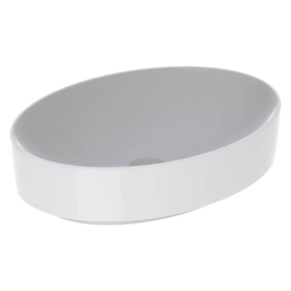 Geberit VariForm 550mm Oval Lay-On Countertop Basin - No Overflow