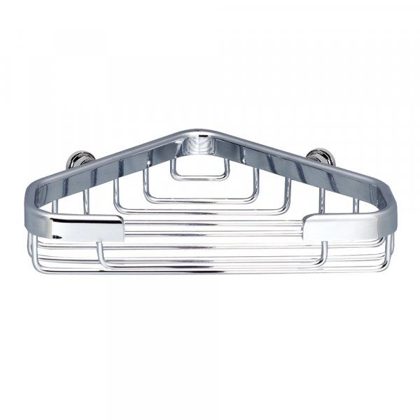 Origins Living Chrome Small Corner Basket - Stock Clearance