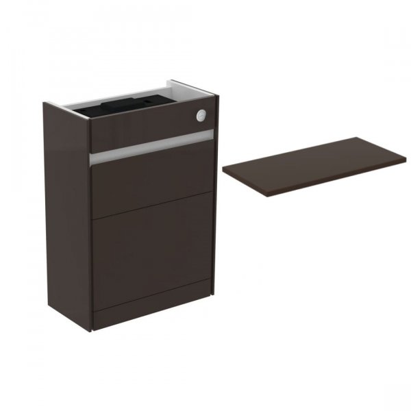 Ideal Standard Connect Air 600mm Floor Standing WC Unit (Matt Dark Brown with Matt White Interior)