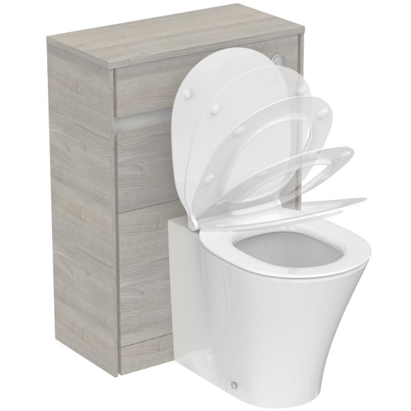 Ideal Standard Connect Air 600mm Floor Standing WC Unit (Light Grey Wood with Matt White Interior)