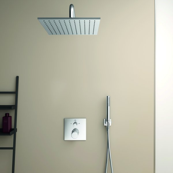 Ideal Standard Ceratherm C100 Built-In Thermostatic Chrome Square Shower Pack