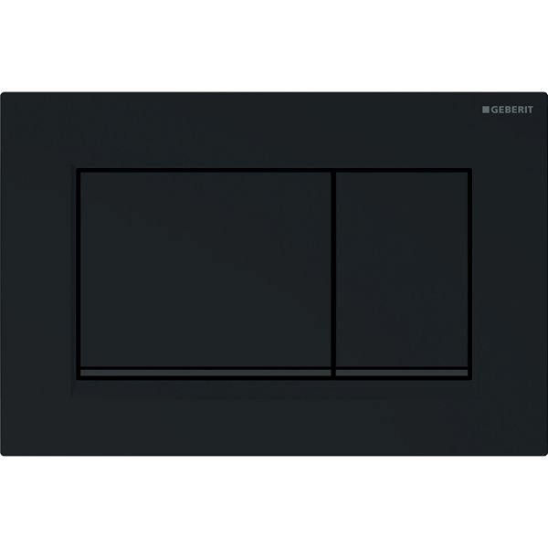 Geberit Sigma 30 Gloss Black/Matt Black/Gloss Black Dual Flush Plate