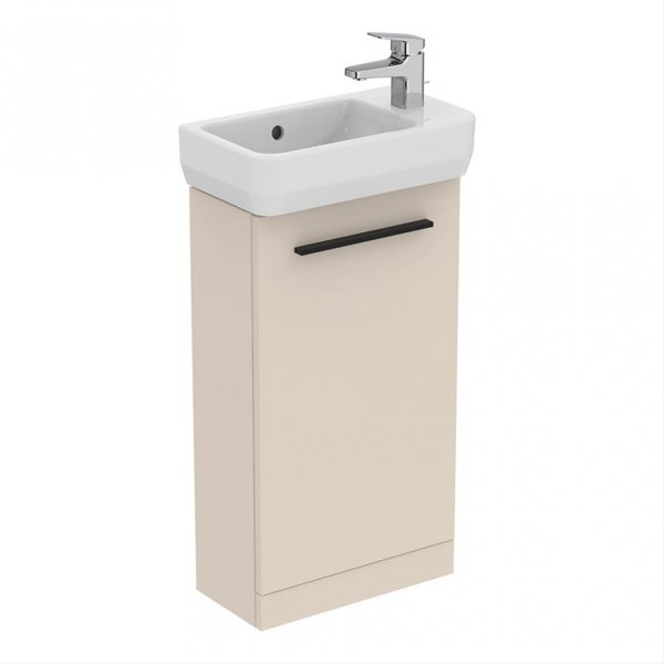 Ideal Standard i.life S Floorstanding 41cm 1 Door Matt Sandy Beige Guest Washbasin Unit