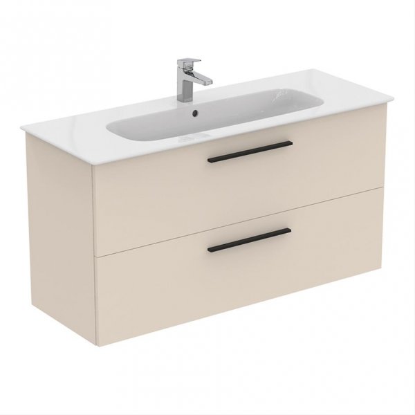 Ideal Standard i.life A Wall Hung 120cm 2 Drawer Matt Sandy Beige Vanity Unit