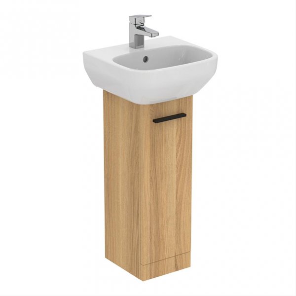 Ideal Standard i.life A 23cm Pedestal Natural Oak Washbasin Unit