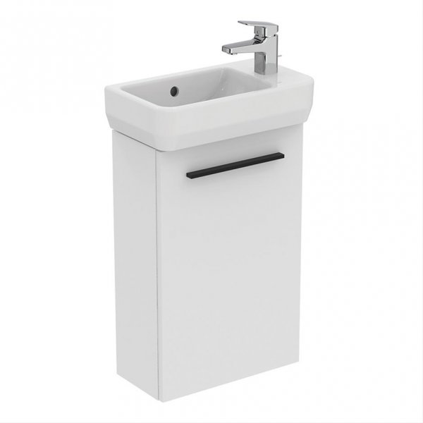 Ideal Standard i.life S Wall Hung 41cm 1 Door Matt White Guest Washbasin Unit