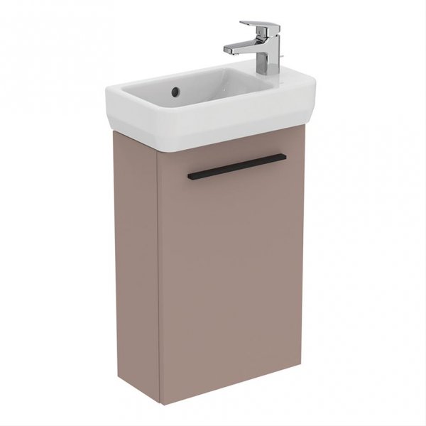 Ideal Standard i.life S Wall Hung 41cm 1 Door Matt Greige Guest Washbasin Unit