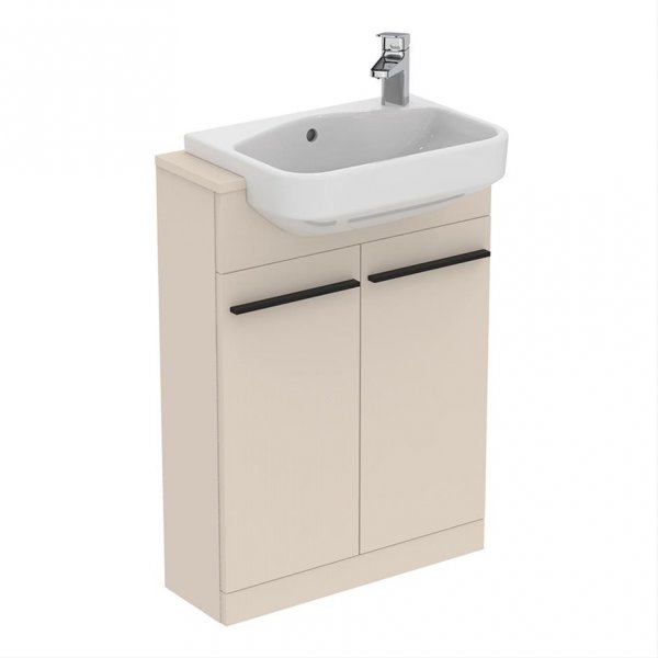 Ideal Standard i.life S 60cm Compact Semi-Countertop Matt Sandy Beige Washbasin Unit